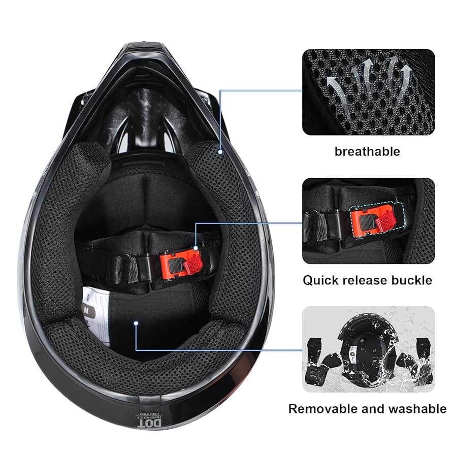 【SISANDI】TRIANGLE / H-CLASSIC Amazon.com: TRIANGLE Dual Sport Motorcycle Helmet Dirt Bike
